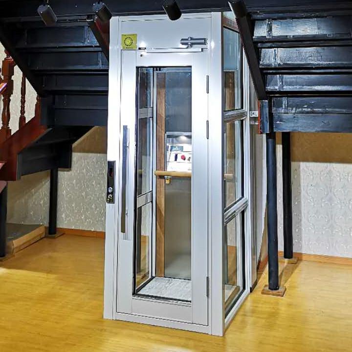 200kg 유리제 가정 별장 엘리베이터 여객 기계 Roomless 관광 승강기